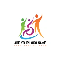 White  Foundation/disability/care Logo/community/unique/people/brand Identity/business/symbol/icon L Логотип template
