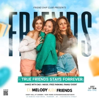 White Friends Day Post Instagram Post template