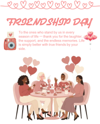 White Friendship Day  Instagram Portrait template