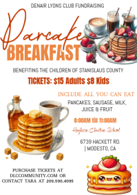 White Fundraising Breakfast Event A4 template