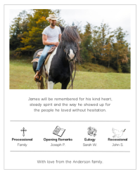Белый Memorial Service Instagram Portrait Template - Page 2