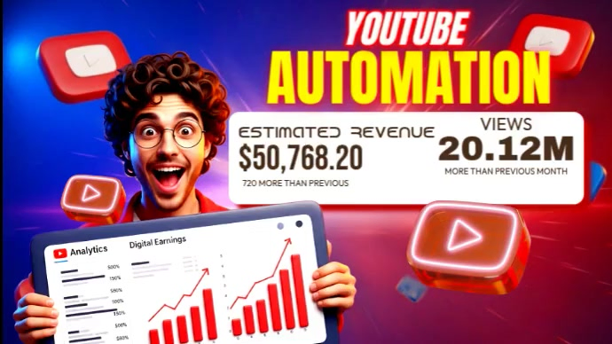 White Futuristic Automation System Youtube Thumbnail template