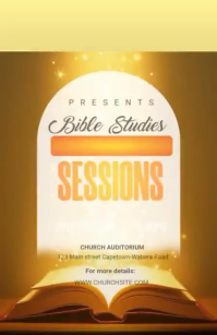 White Futuristic Bible Study Instagram Post 半版 template