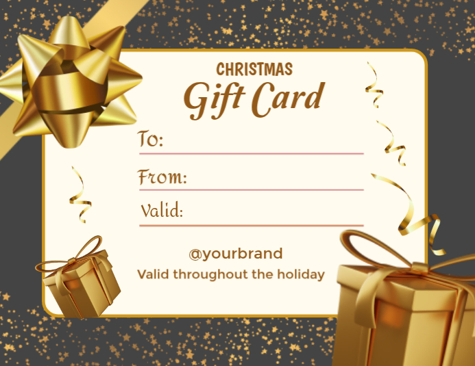Copy of White Futuristic Christmas Gift Card Flyer (us Letter ...