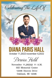 White Futuristic Death Anniversary Funeral Invite Template Pinterest Graphic