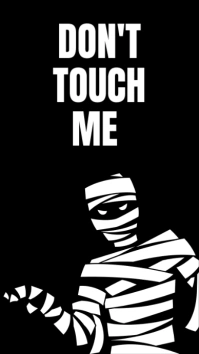White Futuristic Don't Touch Me Wallpaper  Instagram Story template