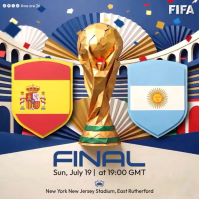 White Football Quarter-Final Match Message Instagram Template