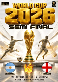 White Futuristic FIFA World Cup Semi Final A3 Video template