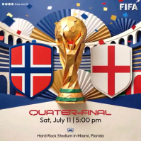 White Futuristic Football Quarter-Final Match Instagram Post Video template