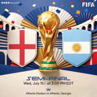 White Futuristic Football Semi-Final Match Instagram Post Video Iphosti le-Instagram template