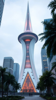 Hvid Futuristic Architecture Цифровой дисплей Template