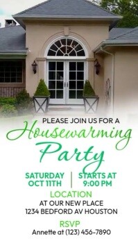 White Futuristic  Home Celebration Invitation Instagram Story template