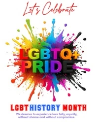 White Futuristic Lgbt History Month  Instagram Portrait template