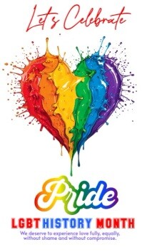 Белый LGBT Pride Celebration Indaba yaku-Instagram Template