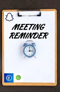 White Futuristic Meeting Reminder Tabloid Tabloïd template