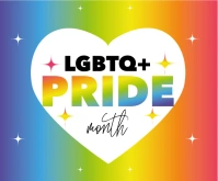 White Futuristic Pride Day Medium Rectangle Rettangolo medio template