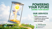 White Futuristic Solar Energy Services Digital Display template