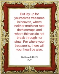 White Futuristic Today's Bible Verse Matthew 6:20-21 Instagram Portrait template
