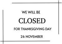 White Futuristic Weareclosed Postcard template