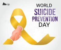 White Futuristic World Suicide Prevention Day Large Rectangle template