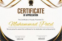 White Futuristik Certificate Poster template