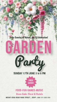 White Garden Party Instagram Story template