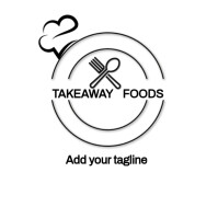 White Geometric "takeaway Food Logo Template – Restaurant & Fast Food Branding Design" Logo