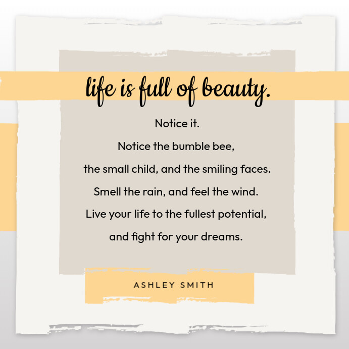 White Geometric Beauty Quotes Instagram Post