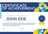 White Geometric Certificate Of Achievement Flyer A3 template