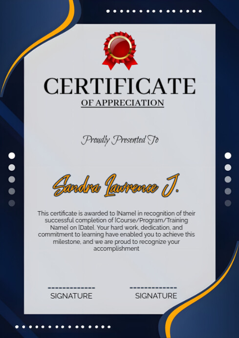 White Geometric Certificate Of Appreciation Template A4 | PosterMyWall