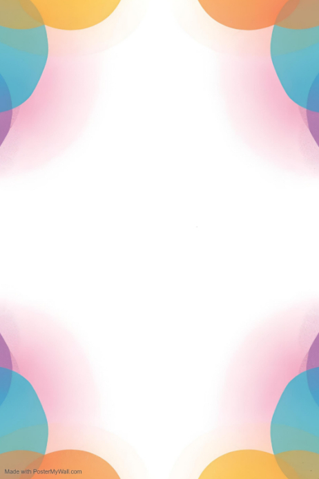 White Geometric Colorful Border Poster Frame Poster Template | PosterMyWall