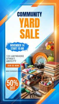 Weiß Community Yard Sale Flyer Historia de Instagram Template
