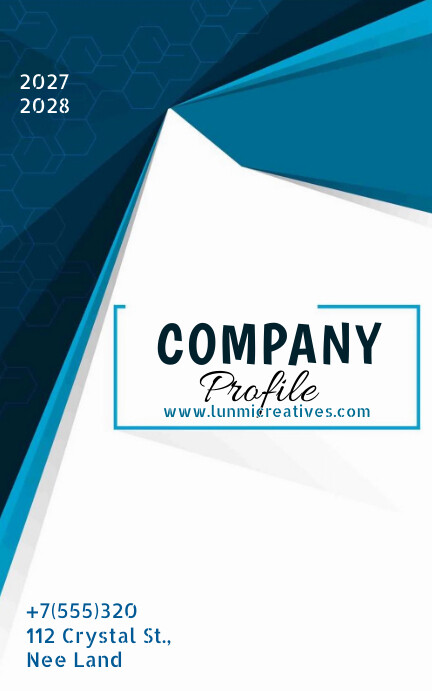 Copy of White Geometric Company Profile Kindle/book C | PosterMyWall