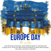 White Geometric Europe Day Celebration Instagram Post Video template