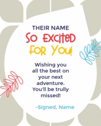 Farewell Card Instagram Portrait template