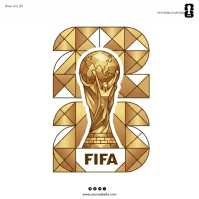 White Geometric FIFA World Cup 2026 Logo 徽标 template