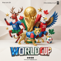 White Geometric FIFA World Cup Instagram Post template