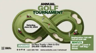 White Geometric Golf Tournament Digital Display Video template