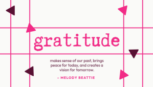 White Geometric Gratitude Blog Header template