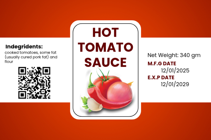 White Shito Sauce Label Labels Template | PosterMyWall