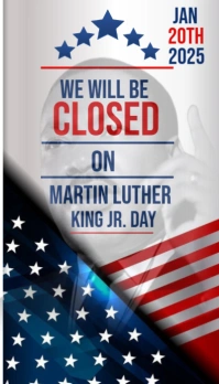 White Geometric Martin Luther King Jr Day  Business Card template