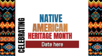 White Native American Heritage Month Pantalla Digital Template