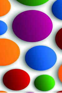 White Geometric Pop Of Color  Poster Póster template