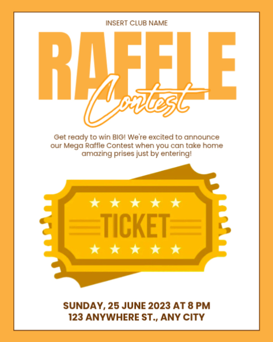 Copy of White Geometric Raffle Ticket Instagram Portrait | PosterMyWall
