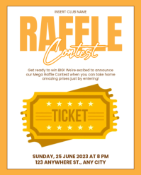 White Geometric Raffle Ticket Instagram Portrait template
