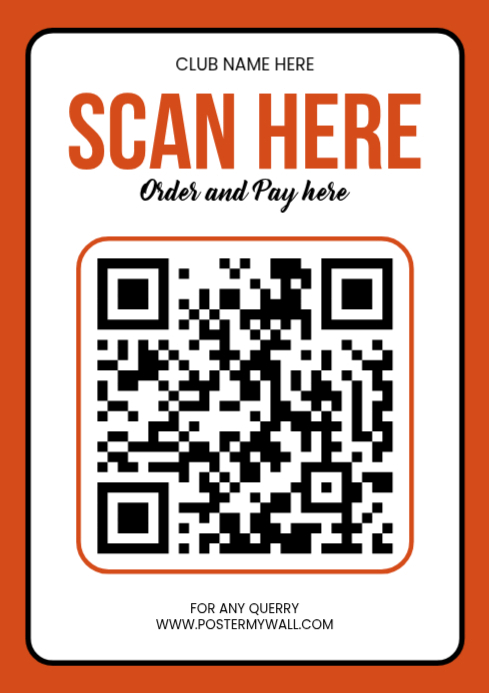 White Geometric Scan And Pay A4 Template | PosterMyWall