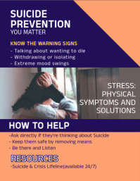 White Geometric Suicide Prevention Flyer (us Letter) template