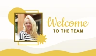 White Geometric Welcome To The Team Template Tag