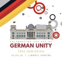 White German Unity Day Celebration Instagram Square (1:1) template