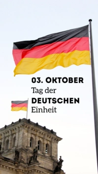 White  German Unity Day Template  Instagram Story